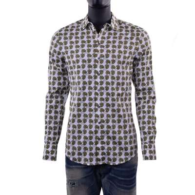 SICILIA Carts Printed Shirt Brown