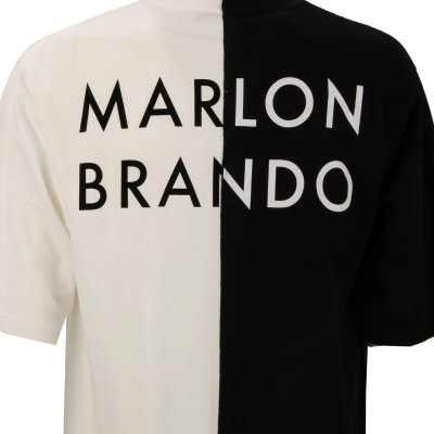 Dolce Gabbana Marlon Brando Bild Patch Baumwolle T Shirt Grau M L XL FASHION ROOMS