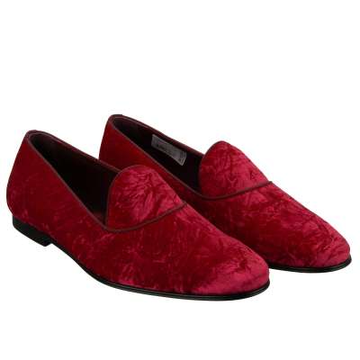 DG Logo Velvet Shoes Loafer Moccasins VASARI Pink 44 UK 10 US 11