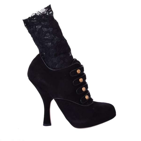 BAROCK-STIEFELETTEN von DOLCE & GABBANA Black Label