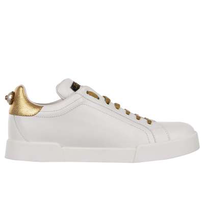 DG Pearl Logo Sneaker PORTOFINO White Gold 41 US 11