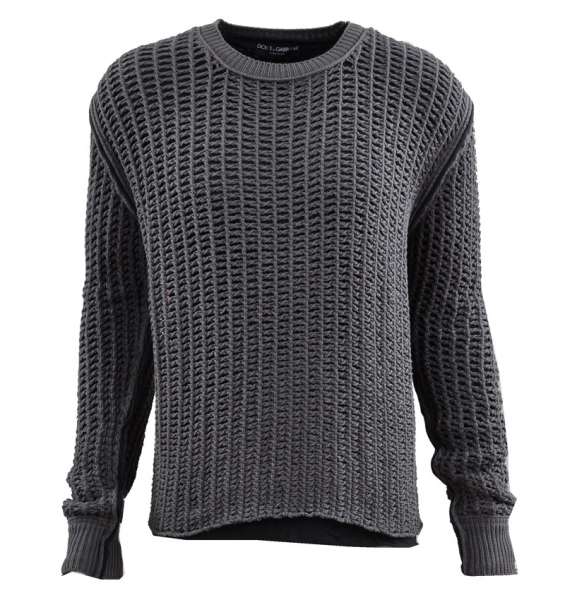 NET SWEATER by DOLCE & GABBANA Black Label