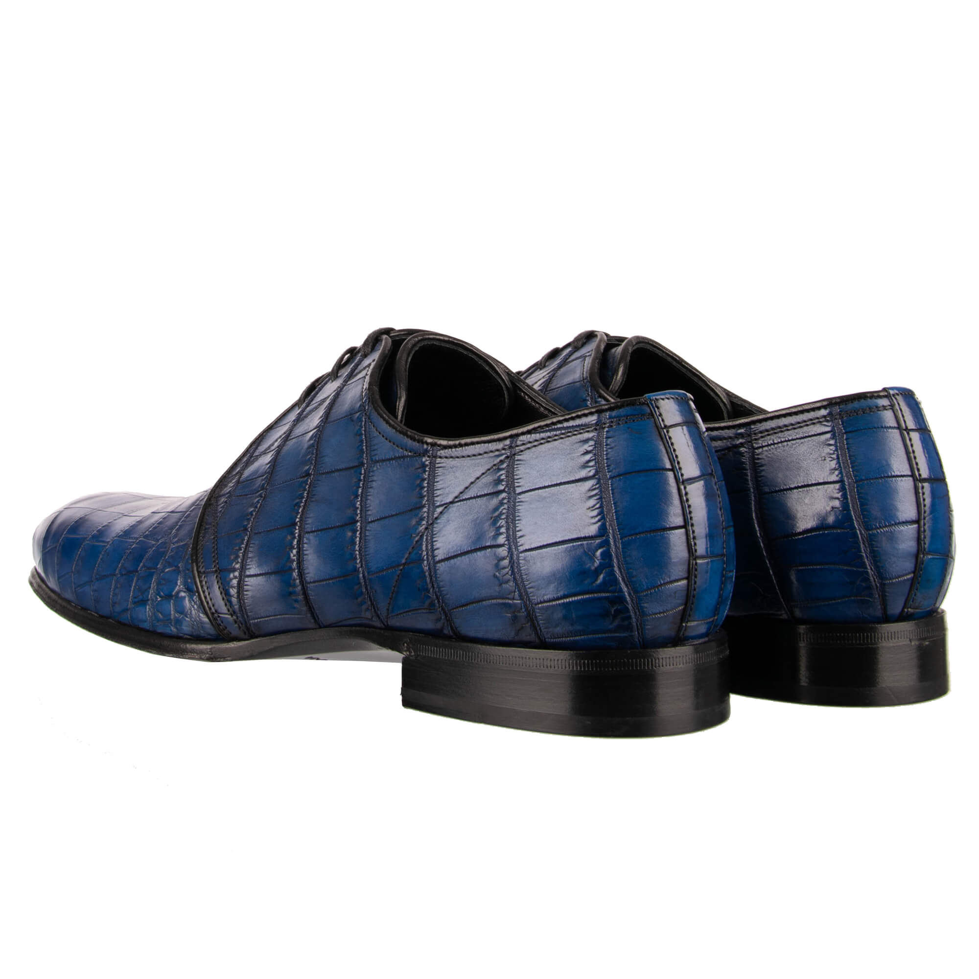 Dolce & Gabbana Crocodile Leather Shoes PORTOFINO Blue 44 | FASHION ROOMS