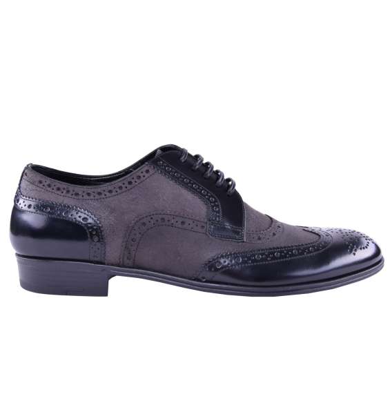 Suede / Patent Leather Shoes by DOLCE & GABBANA Black Label