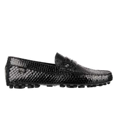 Snake Moccasin GELA ZERO with DG Metal Logo Black