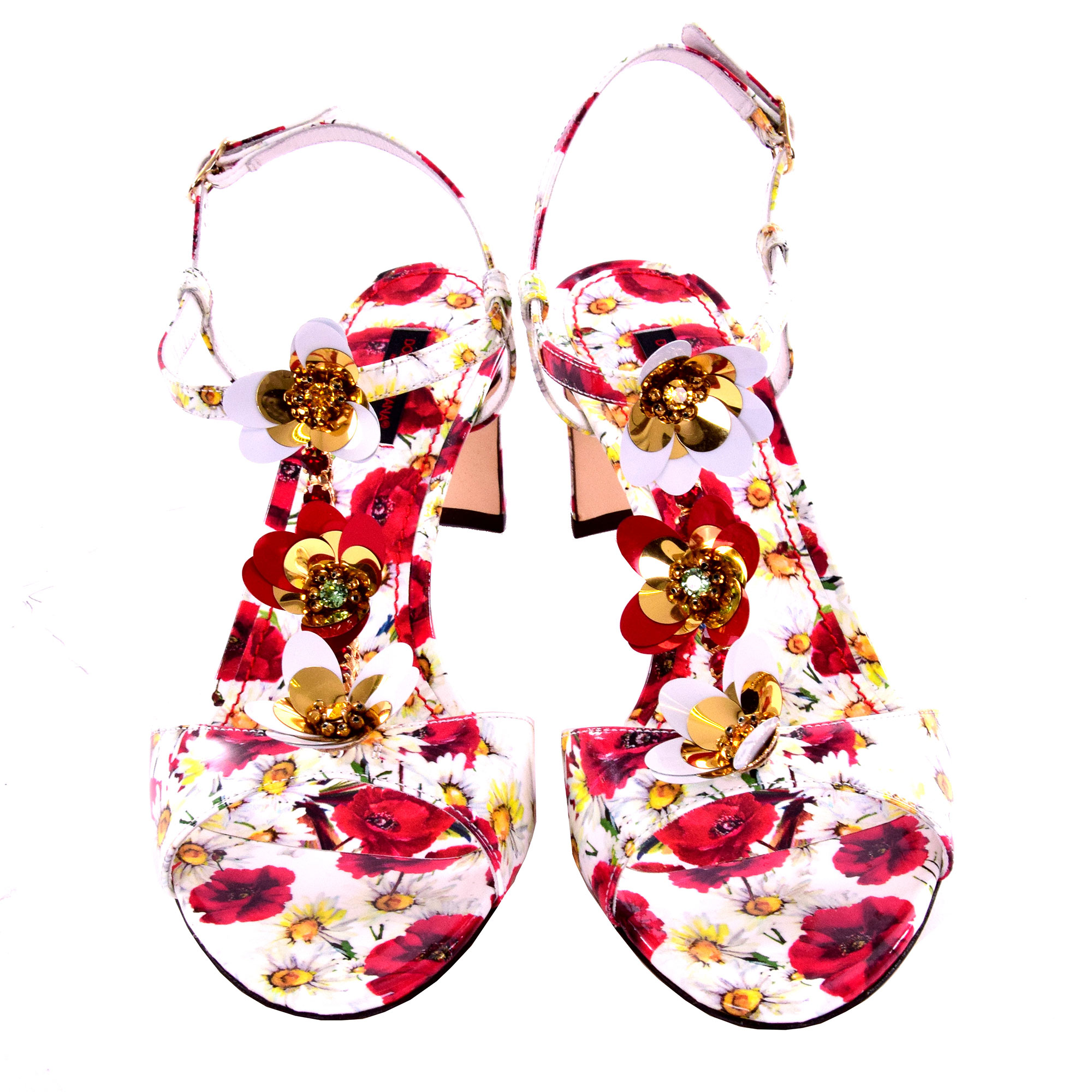 white daisy sandals