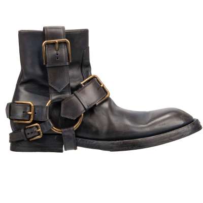 Leder Stiefel Stiefeletten Boots Schuhe MICHELANGELO Grau 42 US 9 Leder Stiefel Stiefeletten Boots Schuhe MICHELANGELO Grau 42 US 9