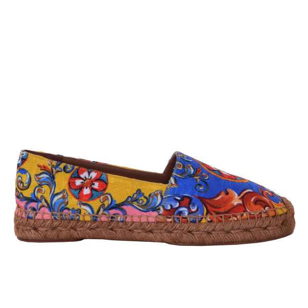 Carretto Siciliano printed canvas Espadrilles with a gift packaging by DOLCE & GABBANA Black Label