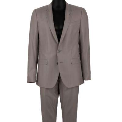 Silk Virgin Wool Suit Jacket MARTINI Beige 48 US 38 M