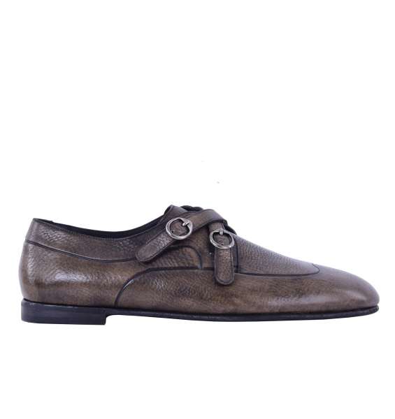 Nappa leather loafer AMALFI with double buckle by DOLCE & GABBANA Black Label 