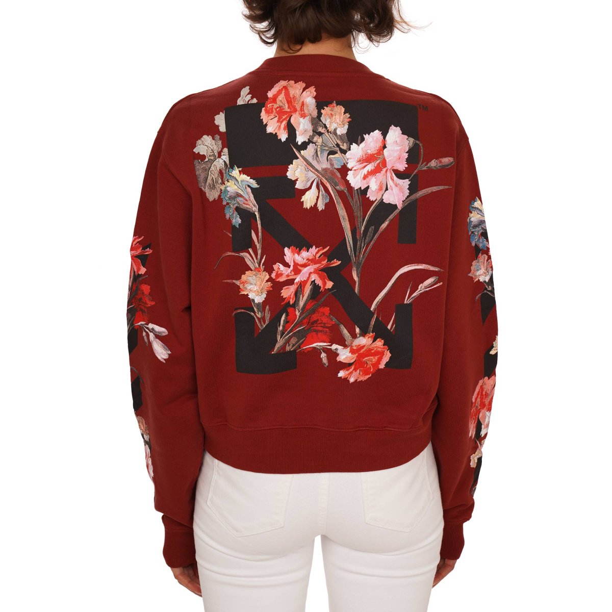 Off white flower sweater deals