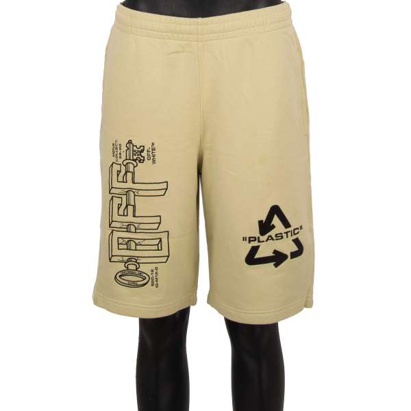 Universal Key Sweatshorts with Key, Arrow and Off-White Logo embroidery and pockets by OFF-WHITE c/o Virgil Abloh
