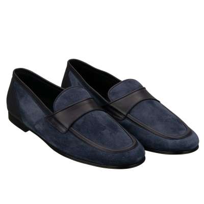 Leather Shoes Loafer Moccasins ARIOSTO Blue 43 UK 9 US 10