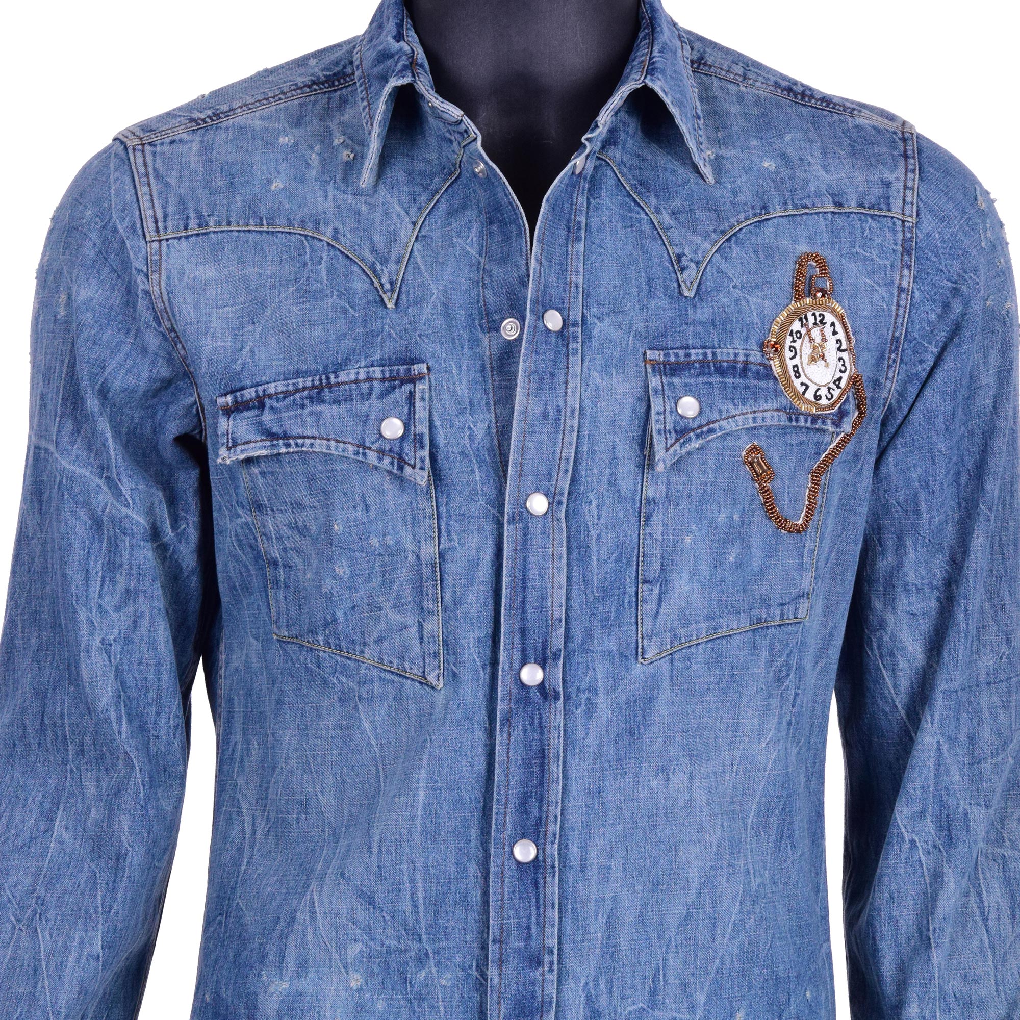 Dolce gabbana deals denim shirt