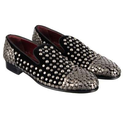 Studded Velvet Loafer MILANO Black 43