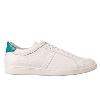 Caiman Leather Sneaker GUATEMALA White Azure