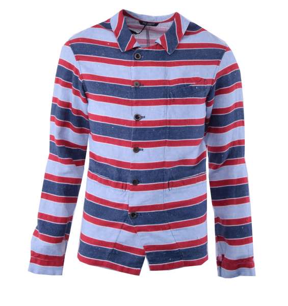 Striped Sicily Style linen shirt jacket by DOLCE & GABBANA