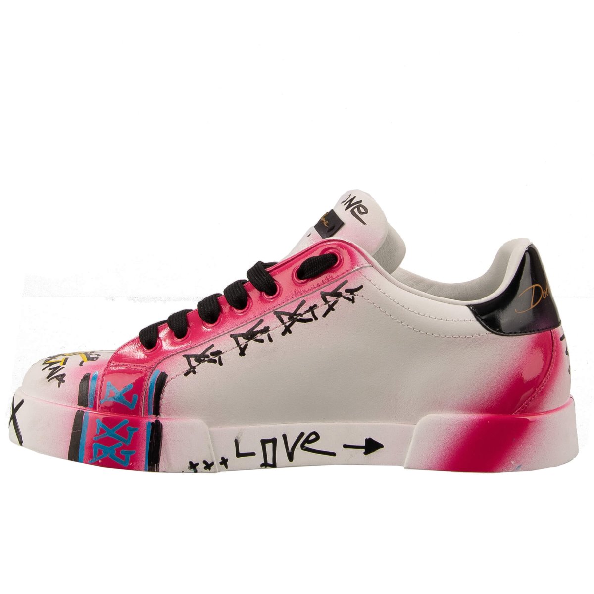 Dolce gabbana pink and white shoes deals
