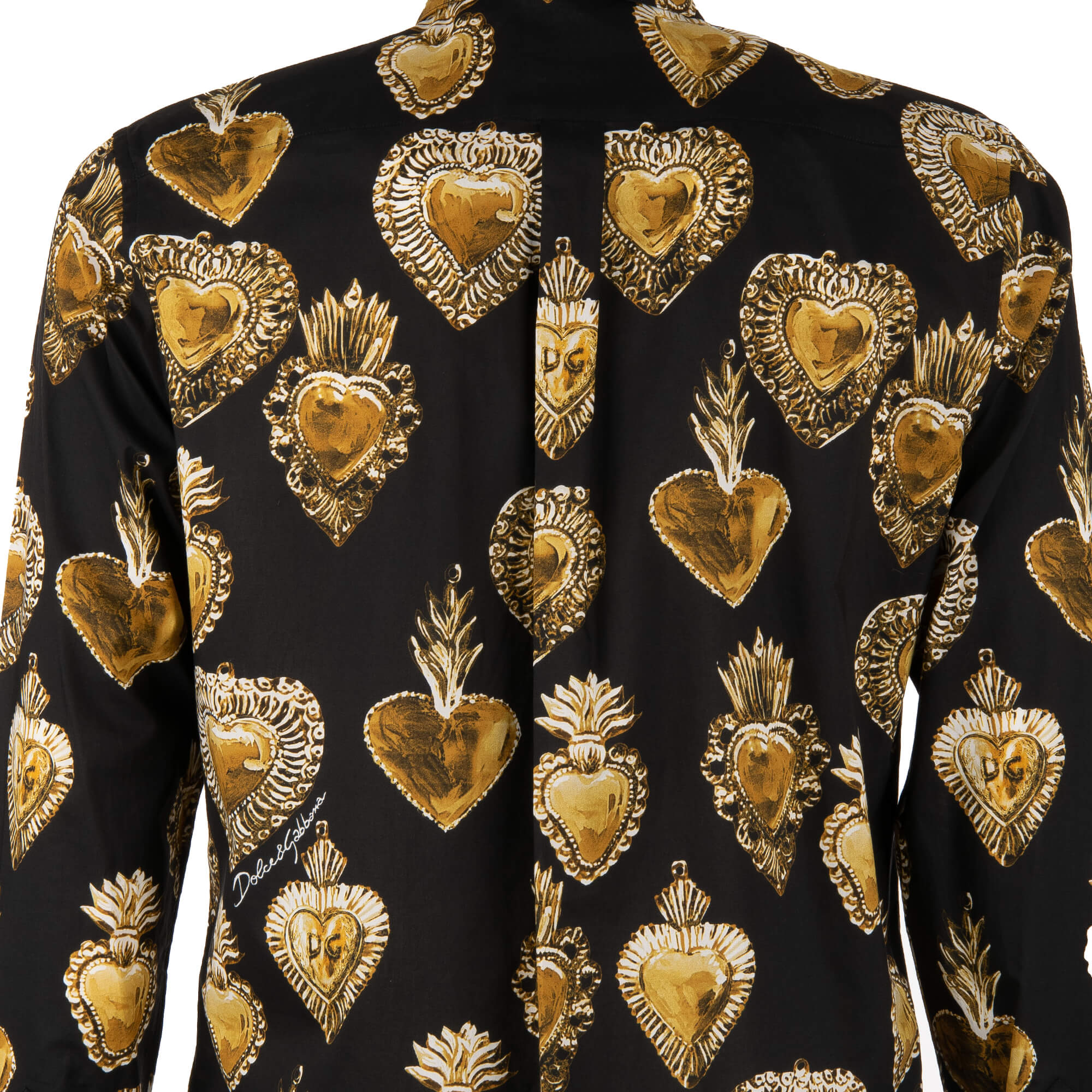 Dolce & Gabbana Monogram Jacquard Silk Shirt White