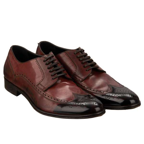 Patent leather derby shoes by DOLCE & GABBANA