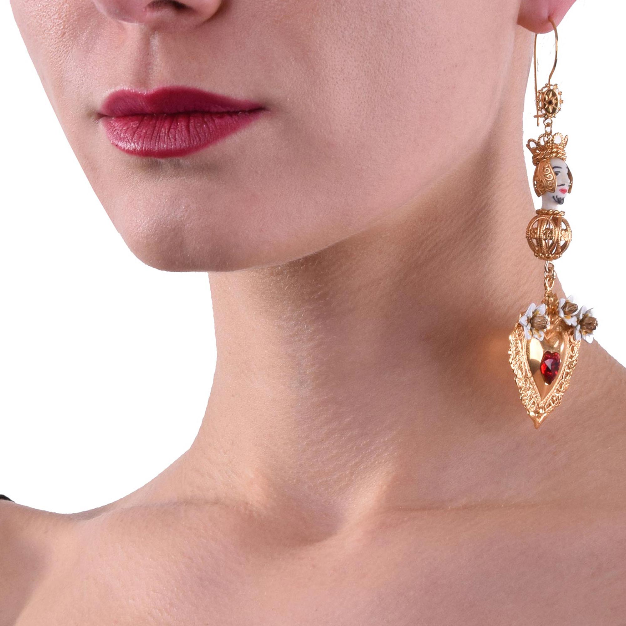Dolce and gabbana head earrings top