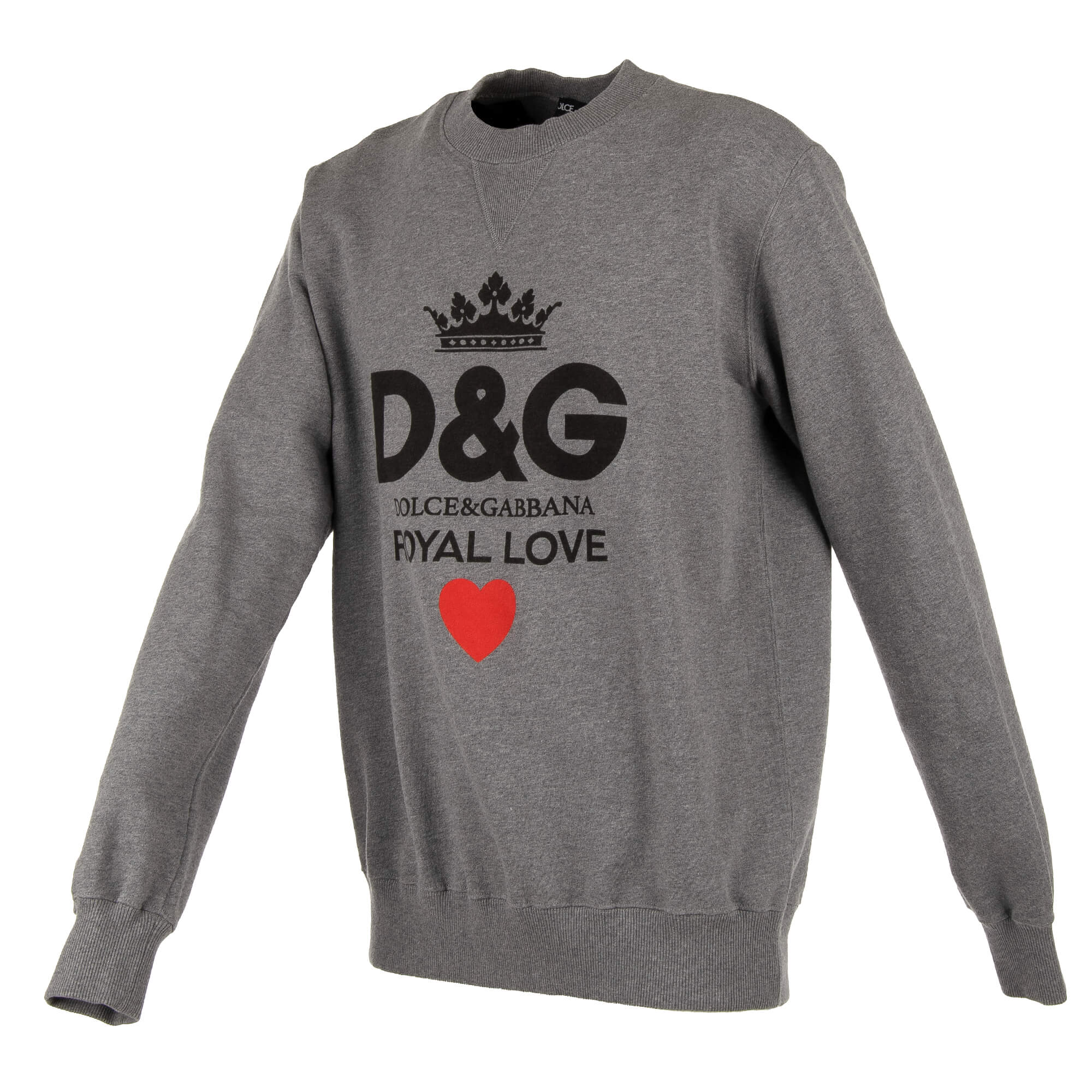 Dolce Gabbana D G Logo Royal Love Heart Cotton Sweater 52 L