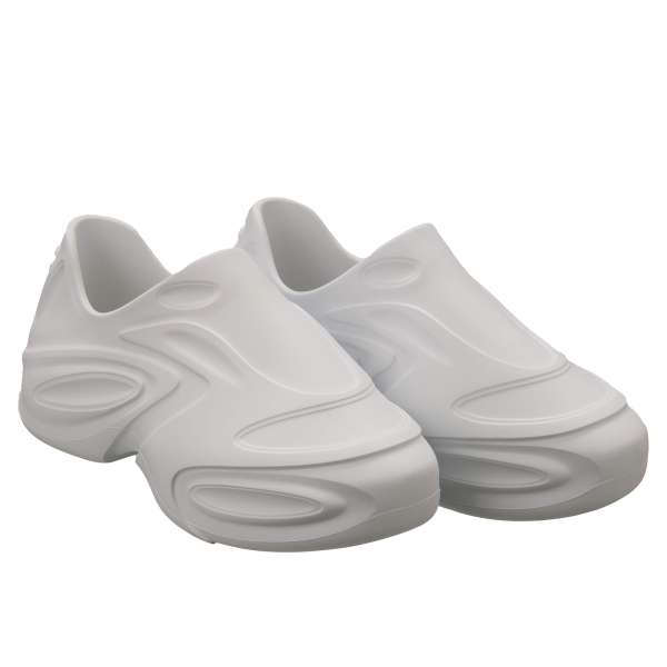 Futuristische DG Logo Low-Top Slip On Sneaker ALTA GOMMA in Weiß von DOLCE & GABBANA