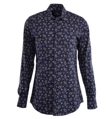 GOLD Floral Printed Shirt Grey