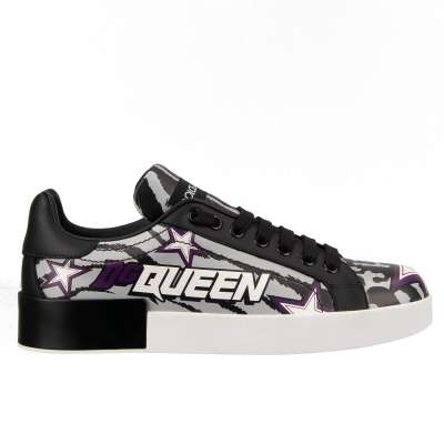 DG Queen Stern Logo Sneaker PORTOFINO Lila Weiß Schwarz 