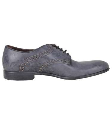 Klassische Derby Schuhe aus Leder Grau 44 US 11