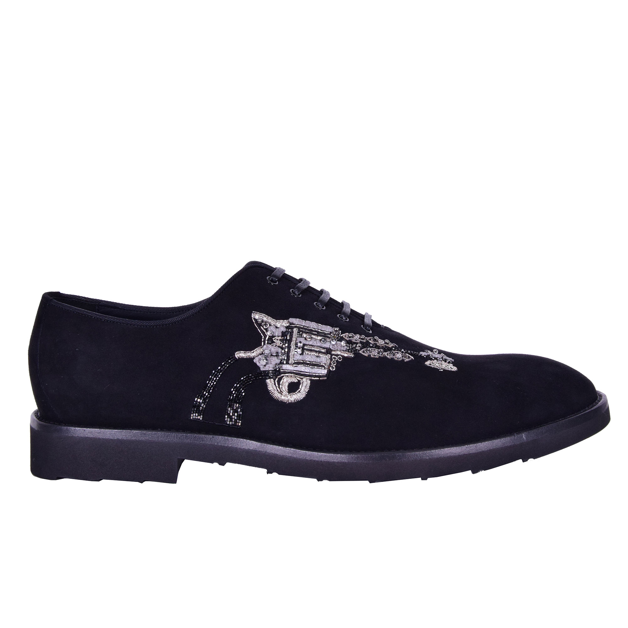 Dolce Gabbana Shoes SICILIA w. Pistol Embroidery Black FASHION ROOMS