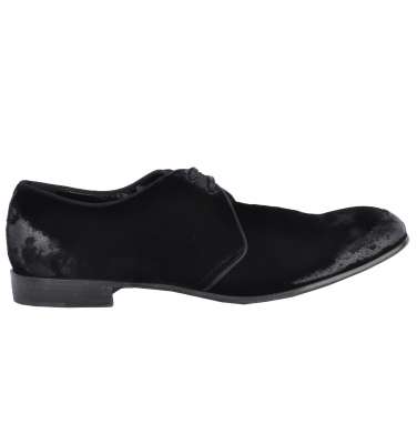 RUNWAY Baroque Velvet Shoes Black