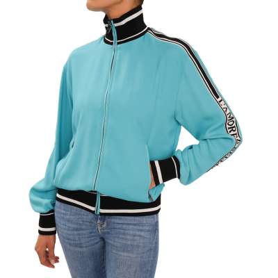 Turtleneck L'Amore Bellezza Sweatshirt Jacket Blue Black