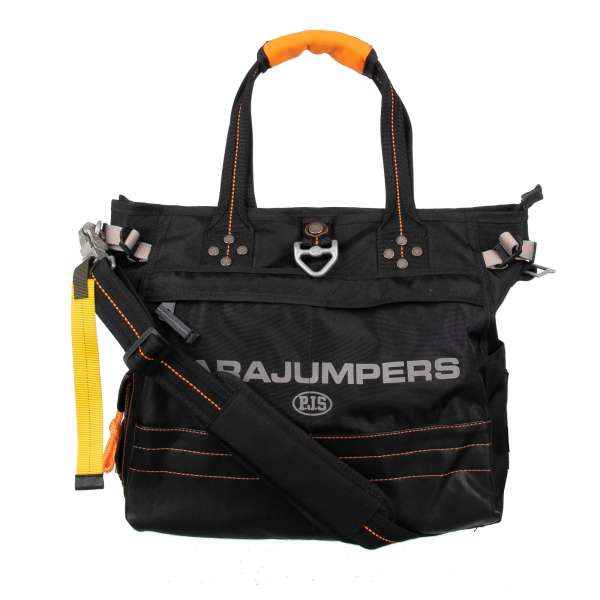 Shopper Tasche / Tragetasche mit abnehmbarem und verstellbarem Riemen, Fächern und Logos von PARAJUMPERS
