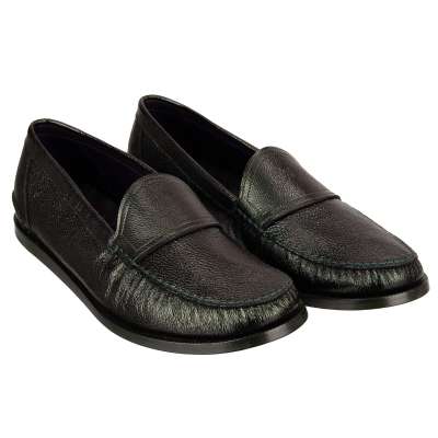 Lackleder Mokassins Loafer Schuhe PETRARCA Grün 44 UK 10 US 11