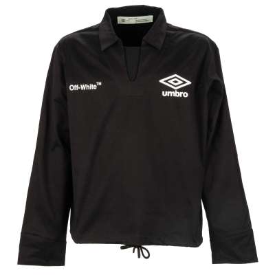 Off-White x Umbro Oversize Shirt Jacket with Logo Black White M L