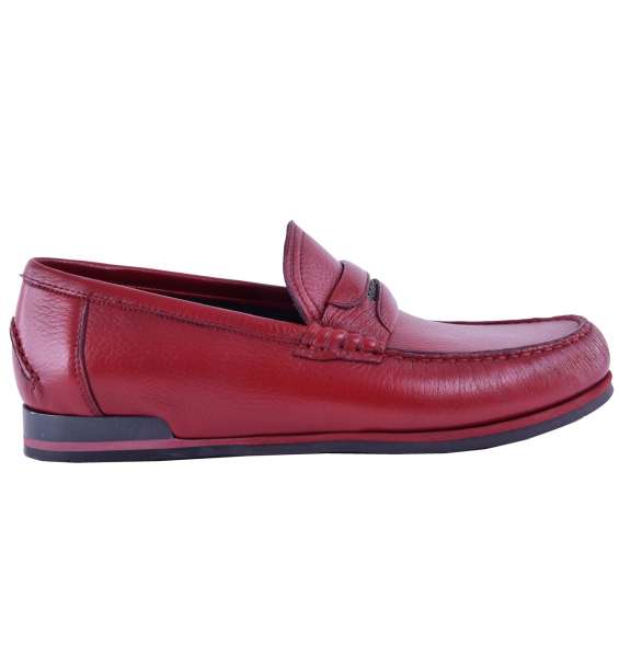 Deerskin loafer / moccasins shoes GENOVA with Logo by DOLCE & GABBANA