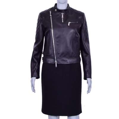 Quilted Nappa Leather Jacket Black