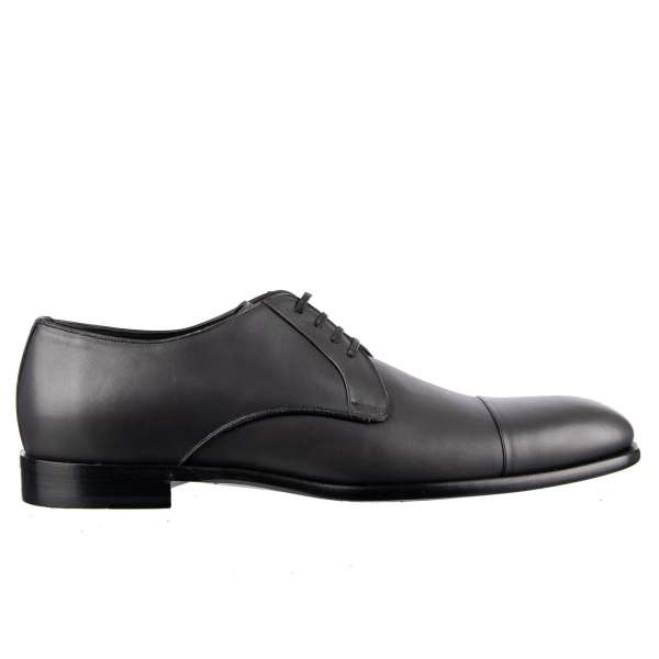 Formal calfskin derby captoe shoes TAORMINA by DOLCE & GABBANA Black Label