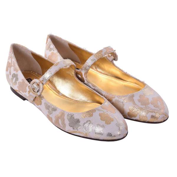 Mary Jane Ballerinas VALLY aus Lurex Jacquard von DOLCE & GABBANA Black Label