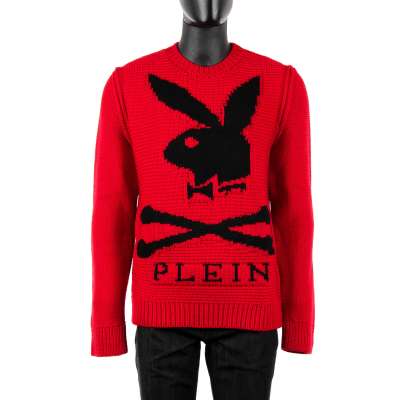 Bunny Wool Sweater Red Black