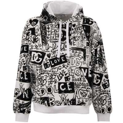 DG Graffiti Love Logo Sweater Sweatshirt Hoody White Black