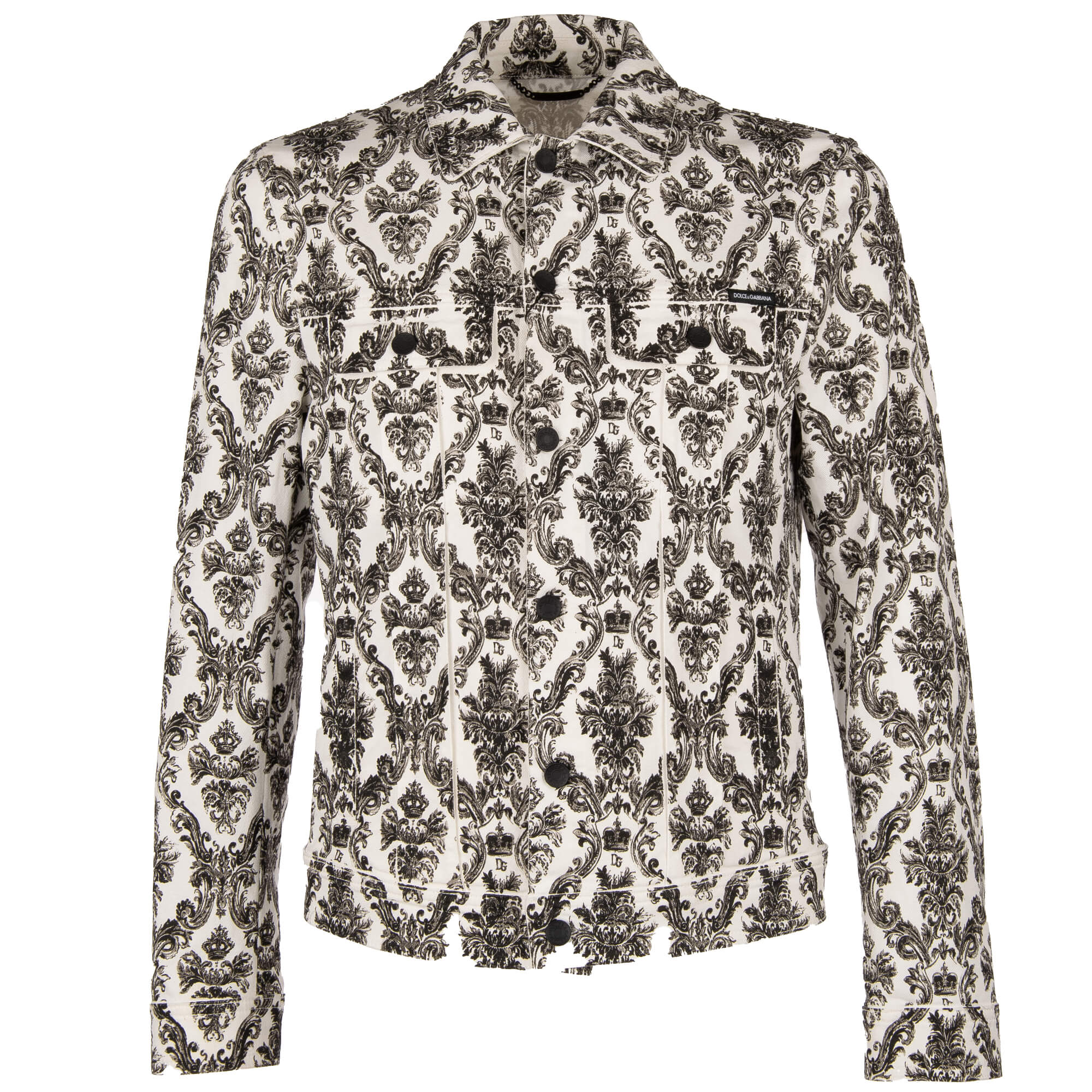 DG Jacquard Denim Jacket in Blue - Dolce Gabbana