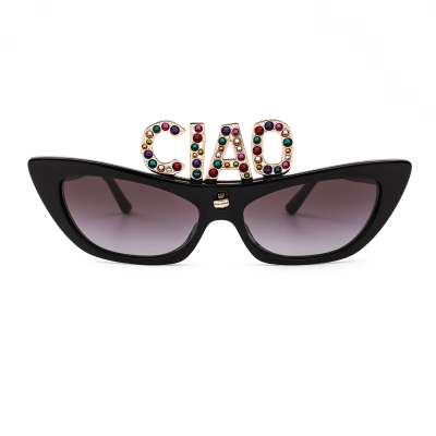 Special Edition CIAO DG Cat Eye Sunglasses DG4334B with Crystals Black
