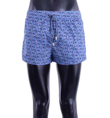 Beachwear Nylon Badeshorts mit Fussball Print Blau 3 S