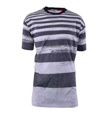 Striped Long T-Shirt White Grey