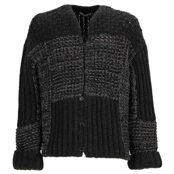 Oversize Cable Knit Jacke / Strickjacke aus Schurwolle von DOLCE & GABBANA