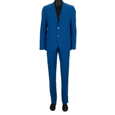 Baumwolle Anzug Sakko Hose Blau 50 40 M L