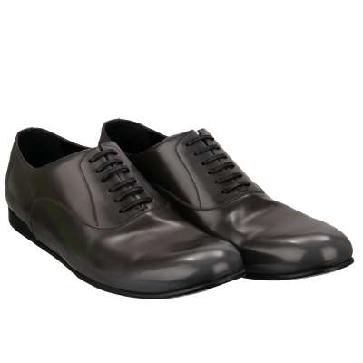 Classic Leather Lace Derby Shoes Gray