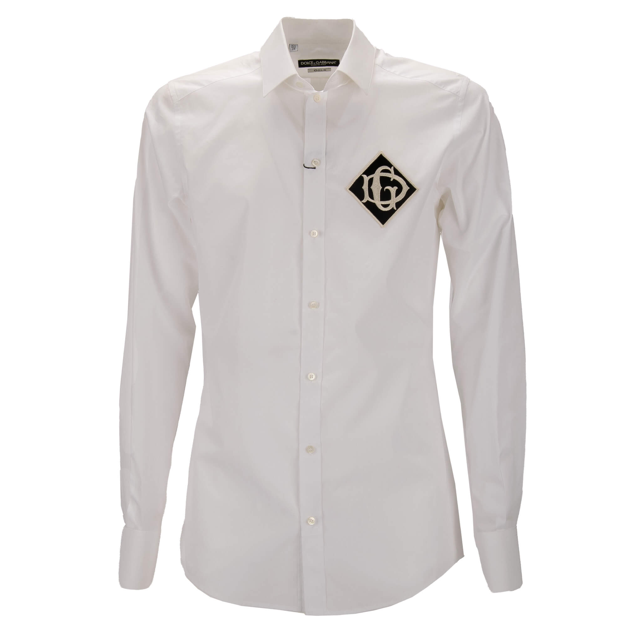 Dolce & Gabbana Monogram Jacquard Silk Shirt White